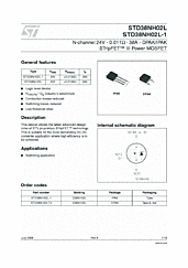 DataSheet STD38NH02L pdf